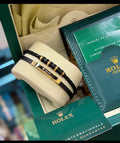 Bracelet rolex noir&gold