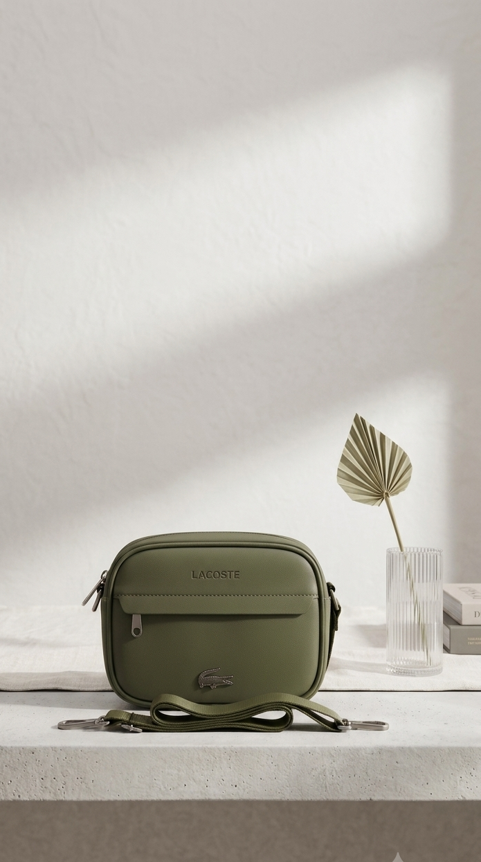 Sacoche Lacoste olive